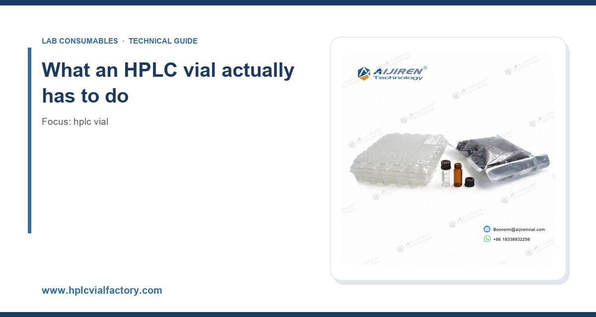 What an HPLC vial actually has to do