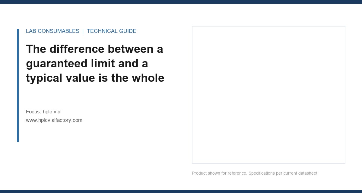 The difference between a guaranteed limit and a typical value is the whole