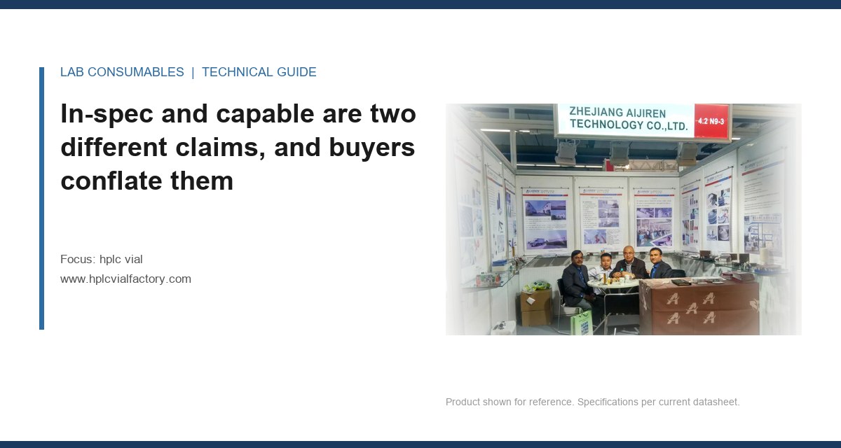 In-spec and capable are two different claims, and buyers conflate them