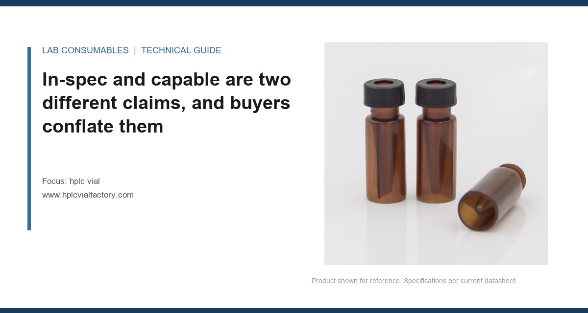 In-spec and capable are two different claims, and buyers conflate them