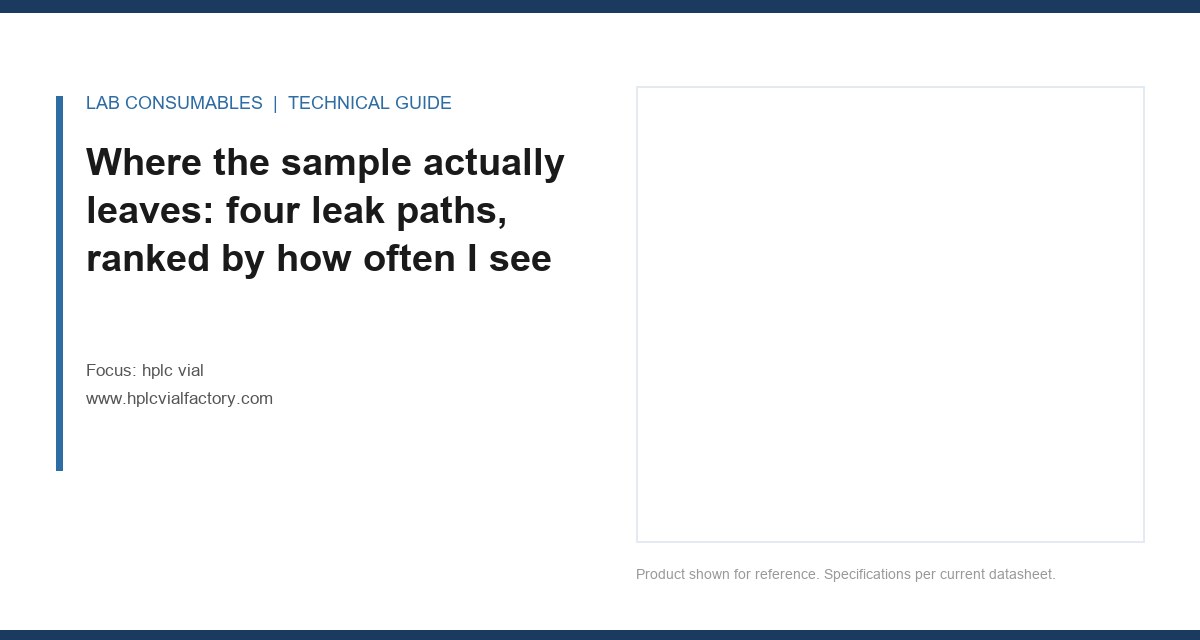 Where the sample actually leaves: four leak paths, ranked by how often I see