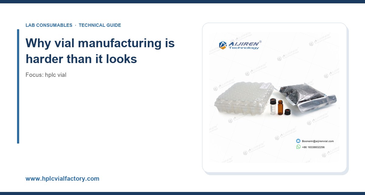 Why vial manufacturing is harder than it looks