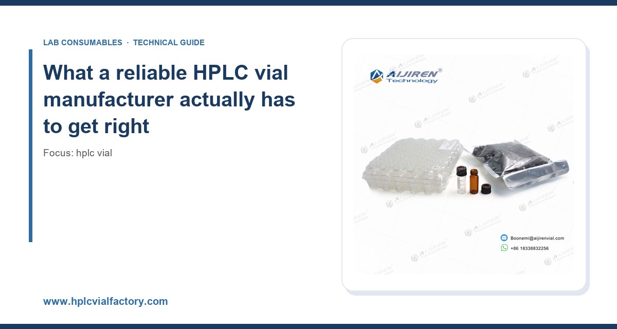 What a reliable HPLC vial manufacturer actually has to get right